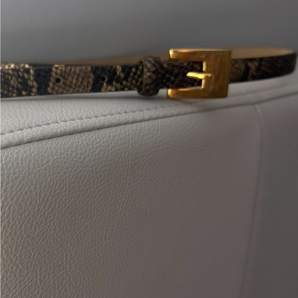 Vintage Kenneth Jay Lane Snake Print Belt Size 36 - Picture 2 of 3
